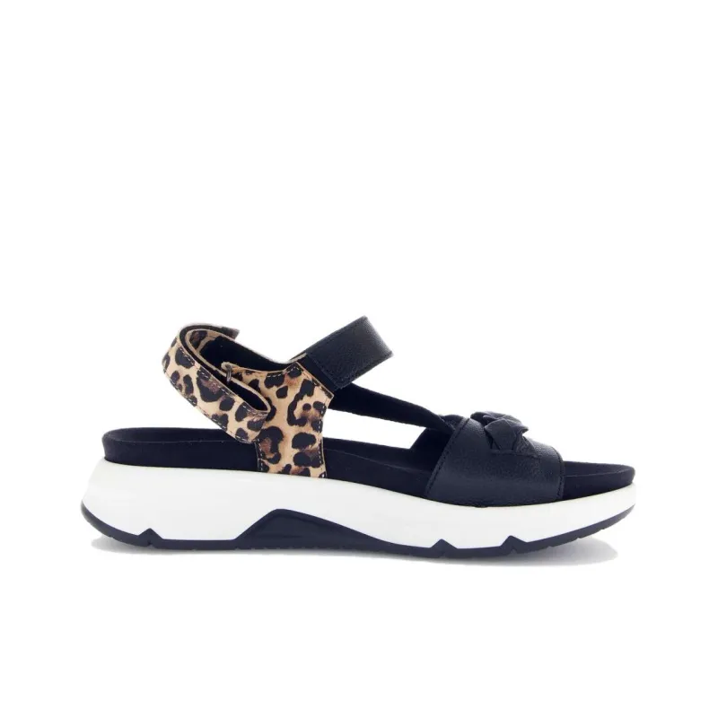 Gabor Rollingsoft Beach Sandals Women's Black Blue-1
