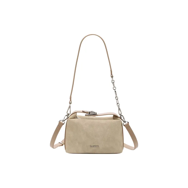 DAPHNE PU, Textile Mixture Shoulder Bag Women's Apricot-3