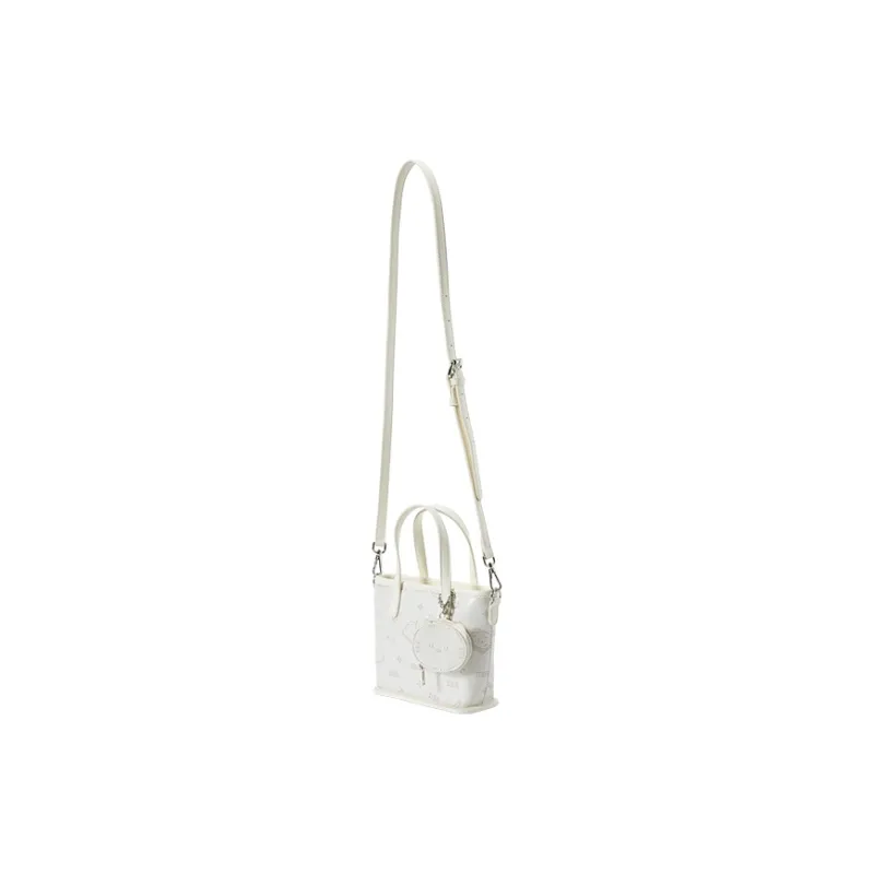 SEM/R Kitten Sketch Synthetic Leather Handbag Medium Size Women's Multicolor-7