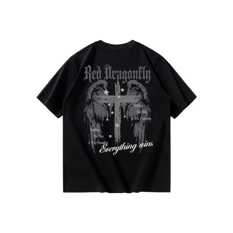 RED DRAGONFLY T Shirt Unisex Black-0