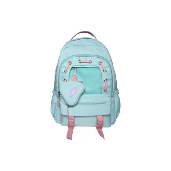 XIANGSU Nylon Backpack Unisex Green/Yellow/Blue/Black/White