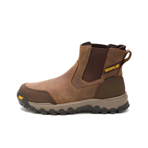CAT Threshold Rebound Chelsea Short Chelsea Boots Men's Brown