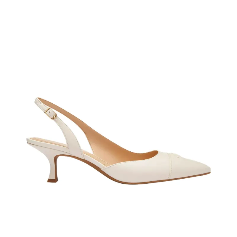 COACH Roxanne Slim Heel High Heels 5.5cm Women's White-1