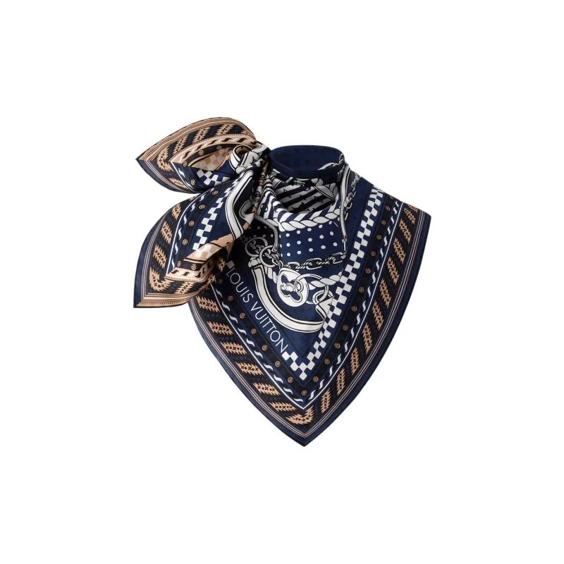 LOUIS VUITTON Silk Scarves Women's Umber-1