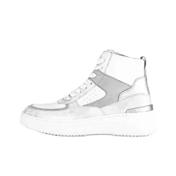 Gabor Fashion High Top Casual Shoes Women's Silver