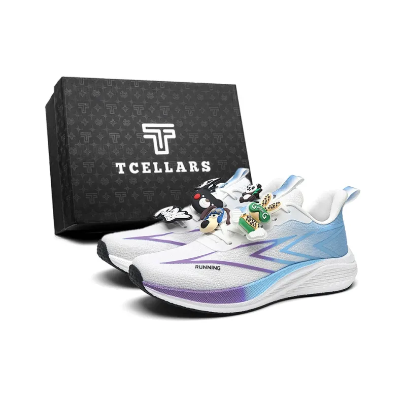 TCELLARS Cushioning, Abrasion Resistant, Height Increasing Rebound Low Top Running Shoes Unisex-1