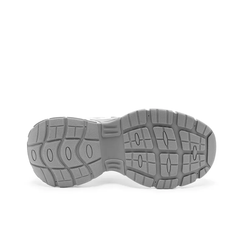 JEEP SPIRIT Cushioned Anti Slip Wear Resistant Breathable Lightweight Low Top Chunky Sneakers Men's Moon Sand Silver-7
