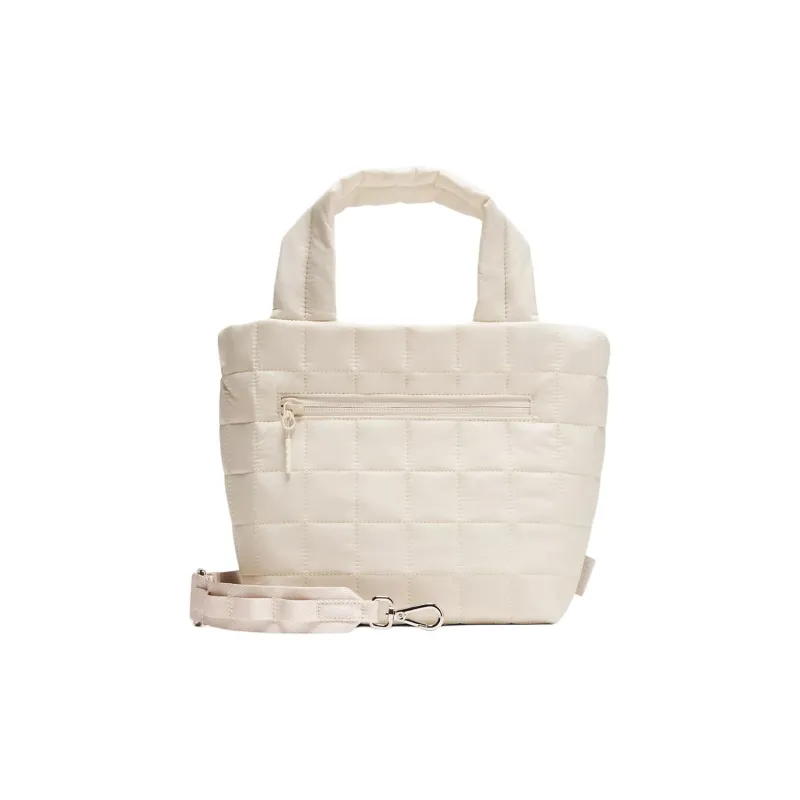 Lululemon Quilted Nylon Tote Bag, Shopping Bag, Shoulder Bag, Handbag Trumpets Women's Light Ivory-1
