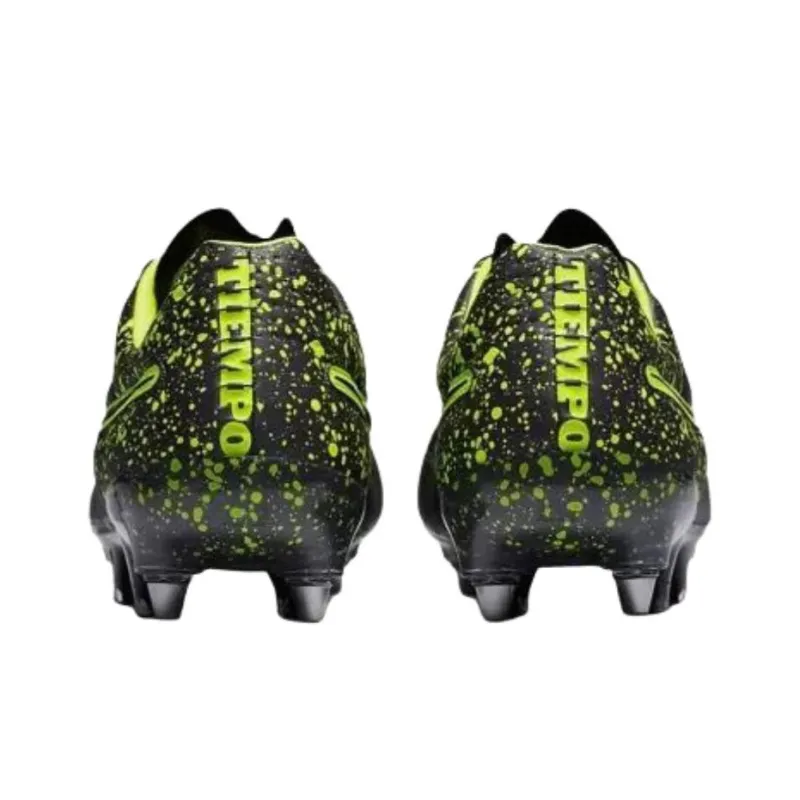 Nike Tiempo Legend 5 Cushioning Slip Resistant Support Soccer Shoes Men's Black Yellow-2