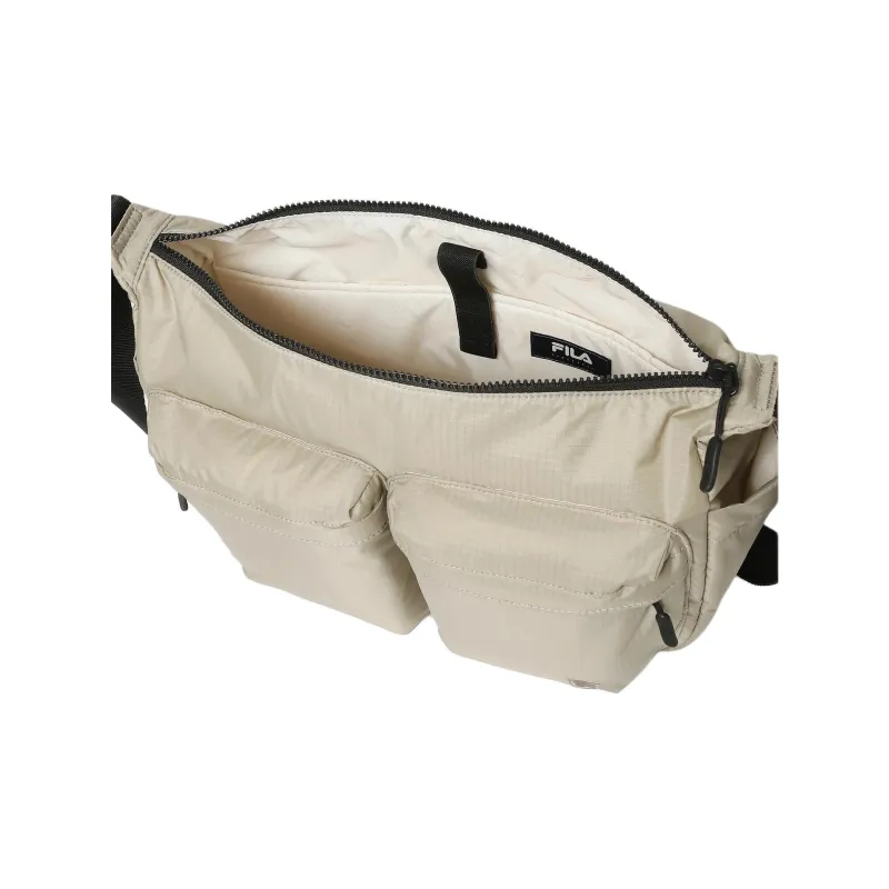 FILA Nylon Crossbody Bag Medium Size Unisex Beige-2