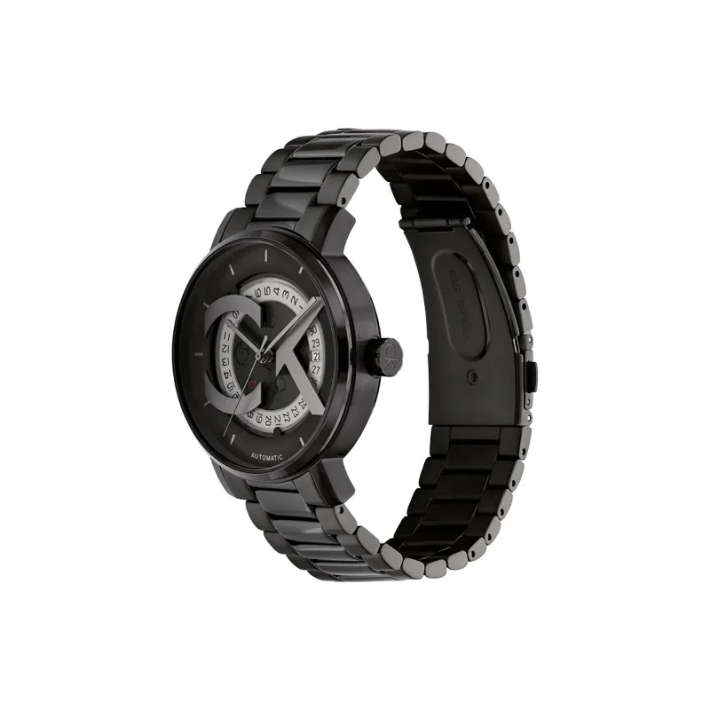 CALVIN KLEIN Wrist Watch Automatic Mechanical Movement Steel Strap 40mm Black Dial Men's Watches-1