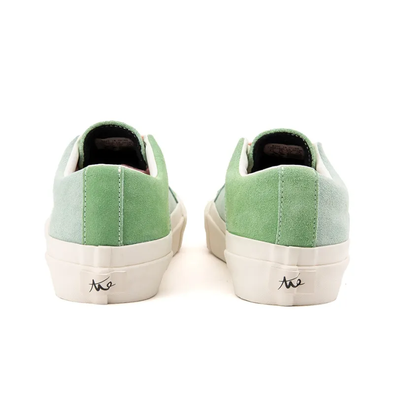 WANSWER Slip Resistant And Abrasion Resistant Support Low Top Skateboard Shoes Unisex Green Pink Color-5