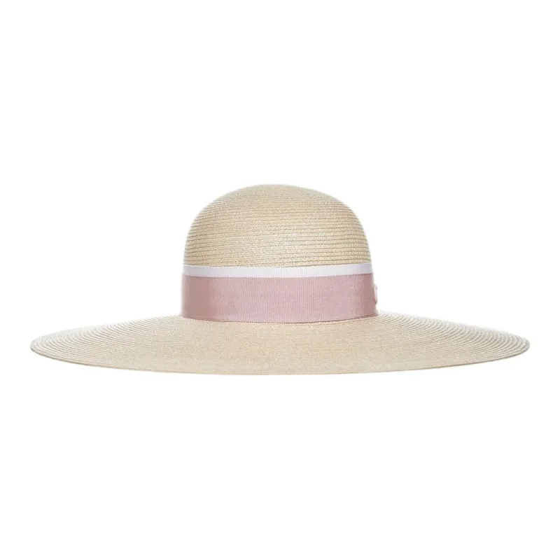 Maison Michel Blanche Ribbon Detailed Hat-1