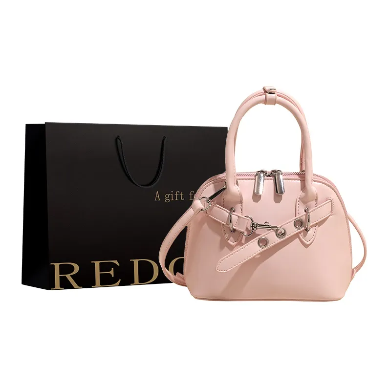 REDOO PU Handbag Women's Black Ecru/Light Yellow/Light Pink-9
