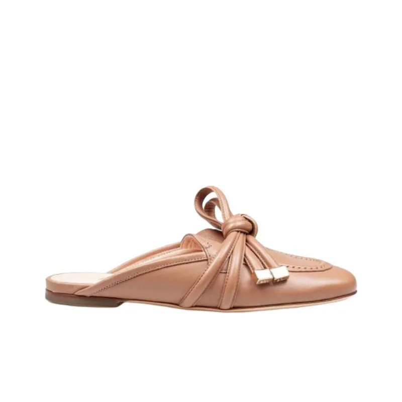 AGL Abrasion Resistant Wrap toe Slippers Women's Brown-1