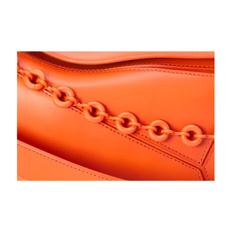 LOEWE Painted Metal Chain Belt Shoulder Strap Bag Strap Women's Orange-3