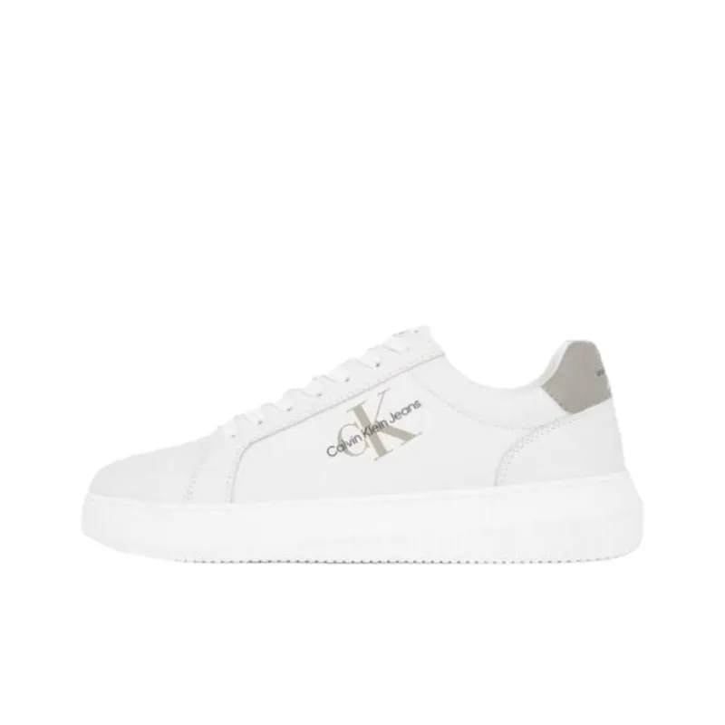 CKJ CALVIN KLEIN JEANS Low Top Skateboard Shoes Men's White-0