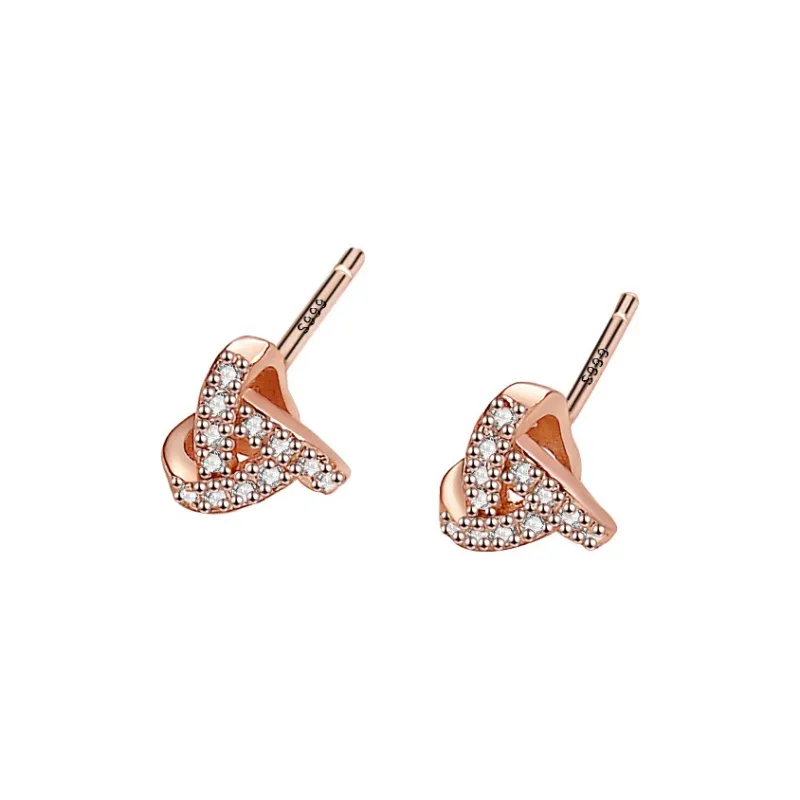 QUIET LOVE S999 Sterling Silver Stud Earrings Unisex-4