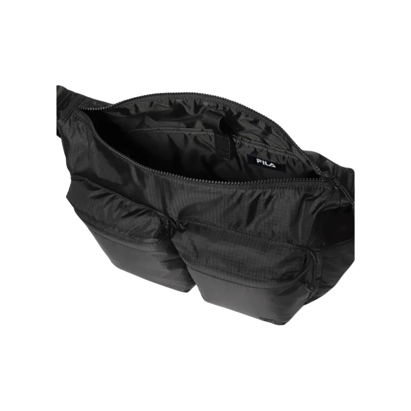 FILA Nylon Shoulder Bag, Crossbody Bag Medium Size Unisex Black-5