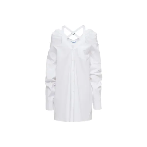 PRADA SS23 Long-Sleeved Dresses Women's White