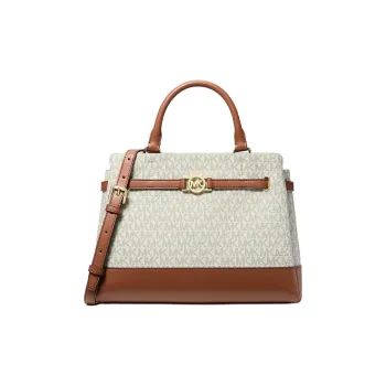 MICHAEL KORS Reed Coated Canvas One Shoulder Handbag Tubas Women's Vanilla & Brown