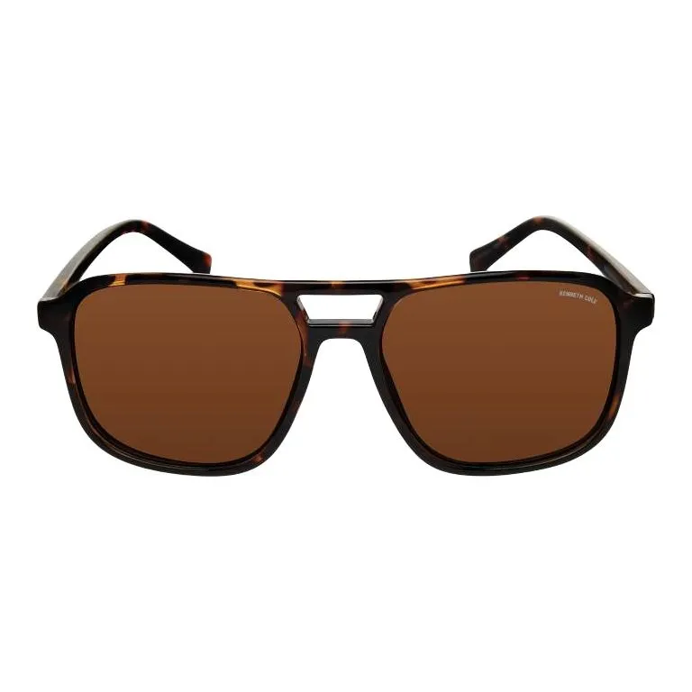 KENNETH COLE Injection Molded Aviator Sunglasses Men's Tortoiseshell-1