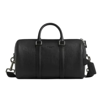 COACH Venturer Cow Leather Tubas Travel Bag Men's Black