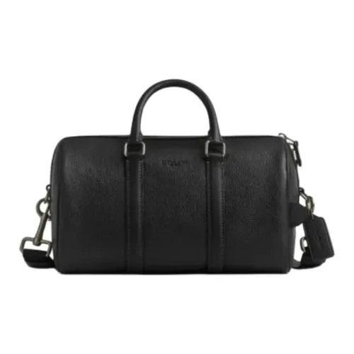 COACH Venturer Cow Leather Tubas Travel Bag Men's Black
