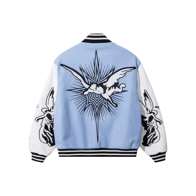 Revenge x KOSUKE KAWAMURA Baseball Jacket Unisex Sky Blue-1