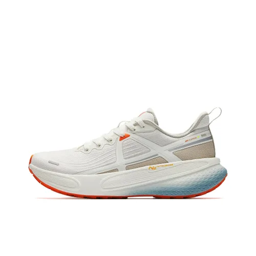 Anta Anti Kids Wear Resistant Low Top Cloud Swallow Nitrogen Technology Trail Running Running Shoes Women's White Gray