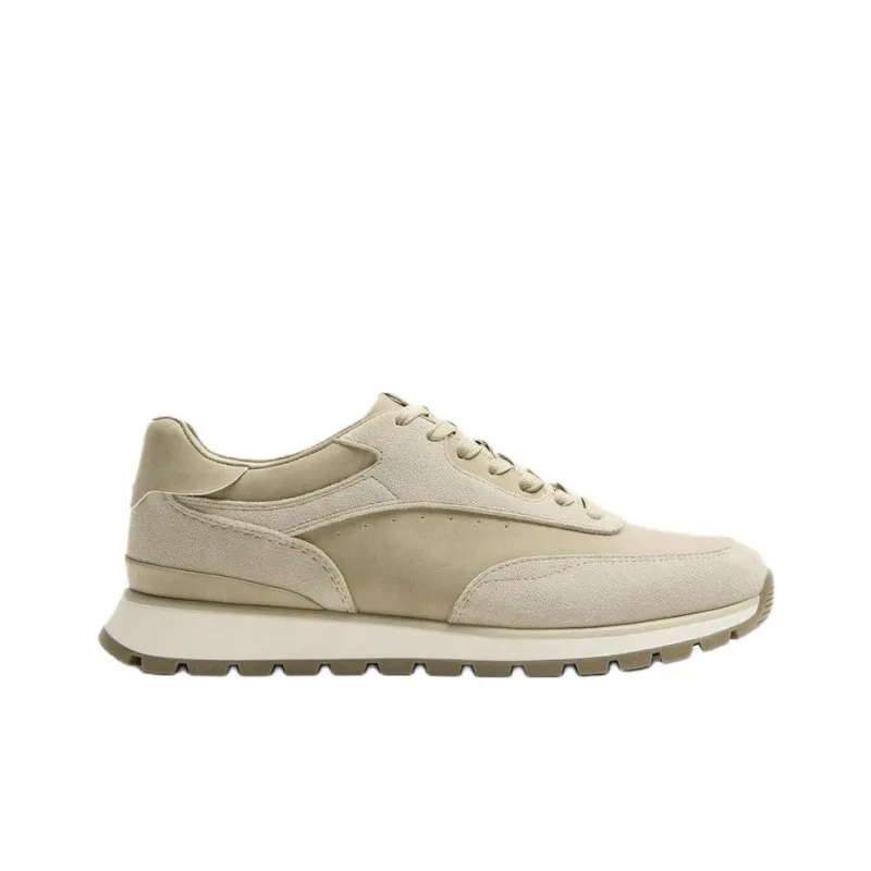 ZARA Low Top Casual Shoes Men's Beige Yellow-1