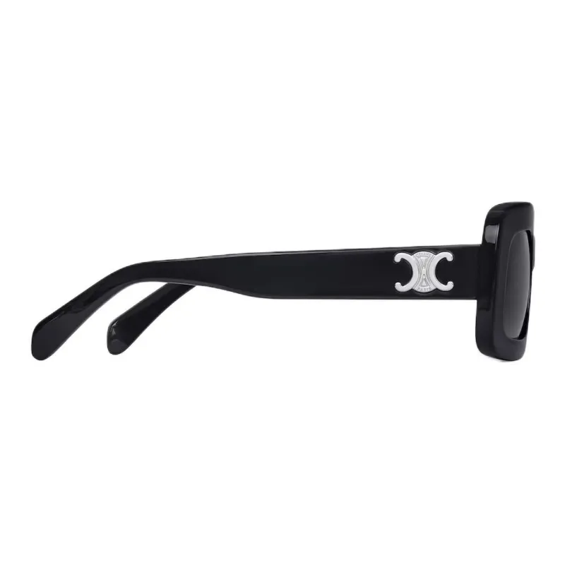 CELINE Acetate Rectangular Sunglasses Men's Black-1
