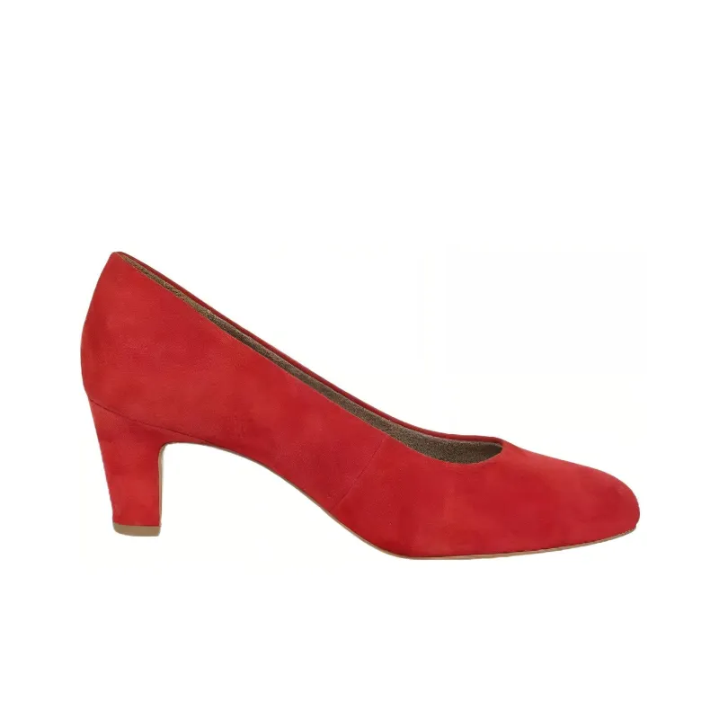 Bugatti Chunky Heel High Heels Women's Red-1