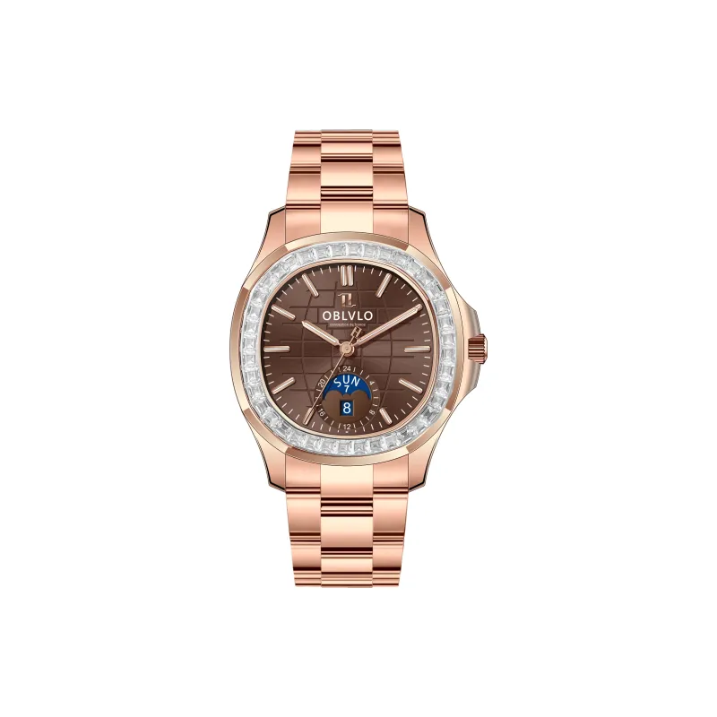 OBLVLO Automatic Mechanical Movement Watch Men's Watches Blue Dial-11