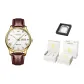 Brown Leather Gold Case White Dial[Box Limited Edition]