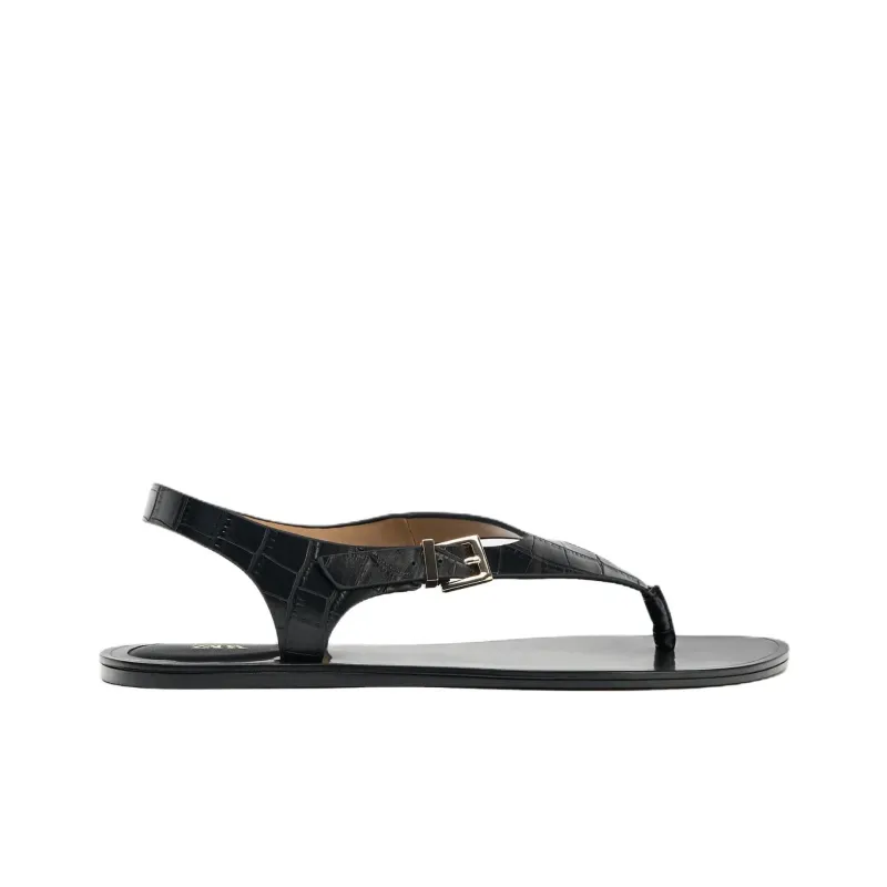 ZARA Quiet Flip Flops Women's Black-2