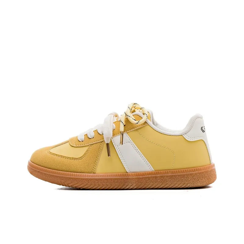 Dafu Leaps Forward Lightweight Anti Slip Low Top Skateboard Shoes Women's Yellow-0
