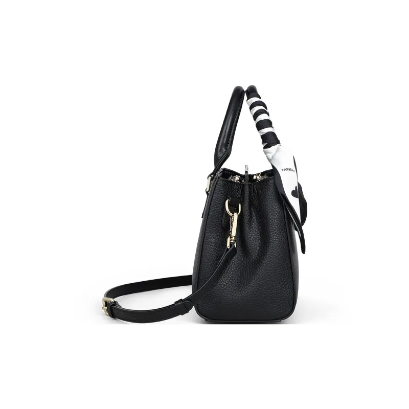 COMELY Cow Leather Crossbody One Shoulder Handbag Regular Women's Black-3