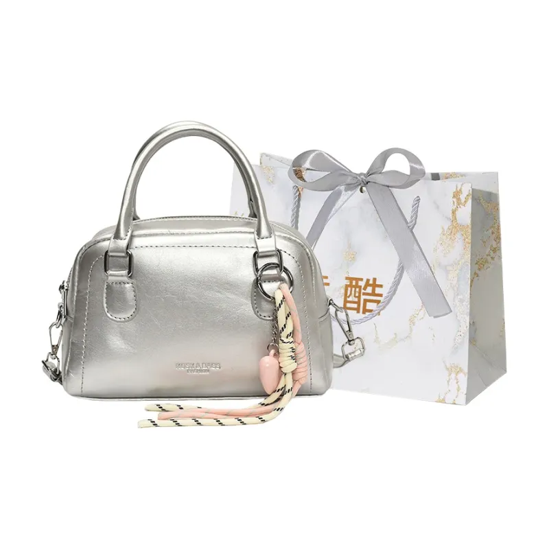 Cool PU Handbag Women's White/Blue/Silver/Pink/Black-8