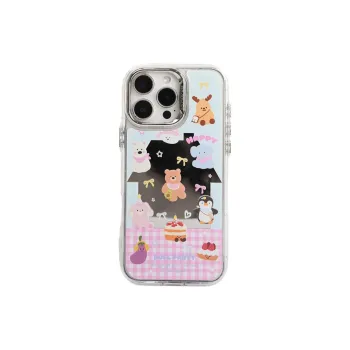 Sopi Acrylic Material Mirror Finish Jellycat Phone Cases Compatible With IPhone 16/15 Pro Max/Apple 13/14 Pro/Max
