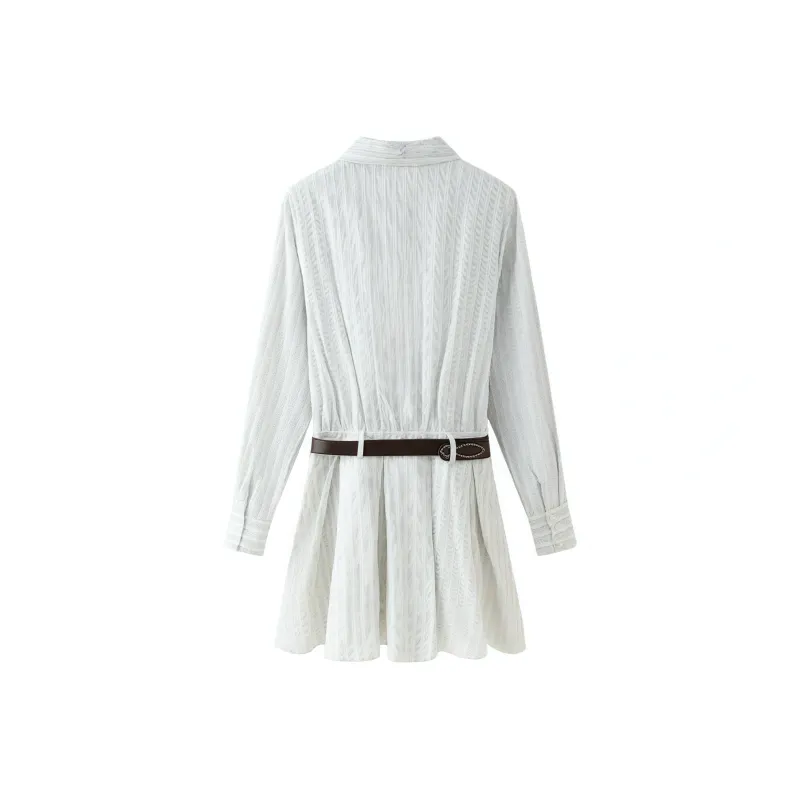 KYKW Long-Sleeved Dresses Women's Light Blue-1