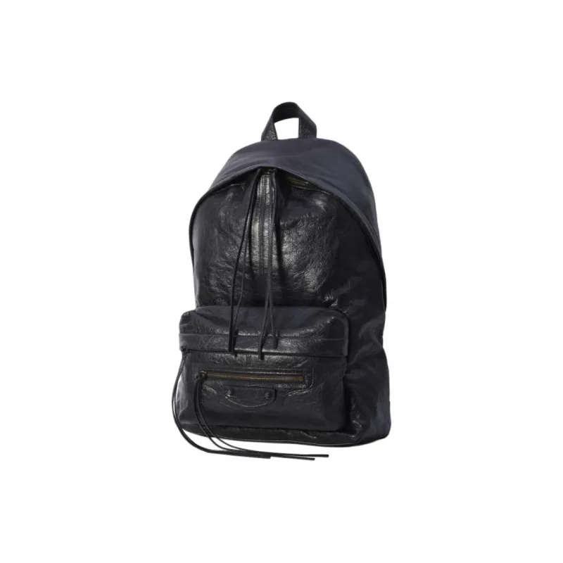 Balenciaga Le City Lambskin Backpack Unisex Black-1