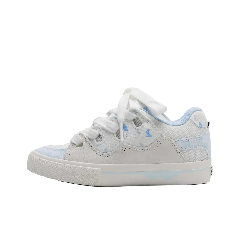 T628 Classic Vintage Puffy Shoes Abrasion Resistant Lightweight Slip Resistant Low Top Skateboard Shoes Women's-34