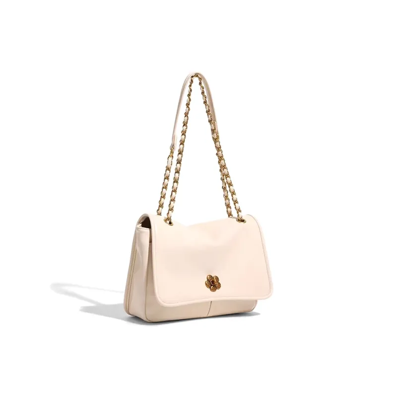 CLEVER& KETCH PU Shoulder Bag Women's Black/Ecru/Coffee-7