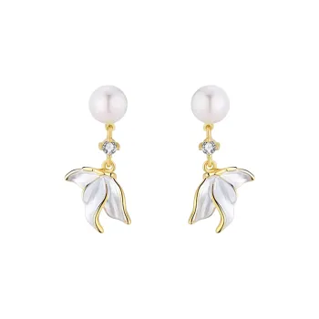 Rhymes Gold Plated Copper Earrings Women's