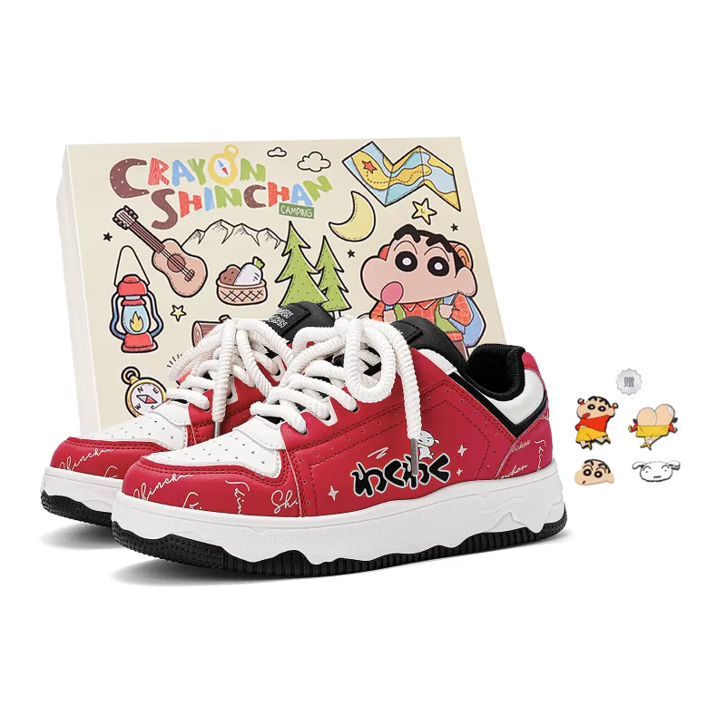 Crayon Shinchan Low Top Skateboard Shoes Unisex-30