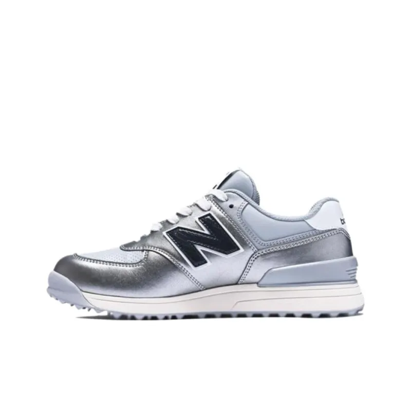 New Balance NB 574 V3 Anti Slip Wear Resistant Low Top Golf Shoes Women's Silver-2