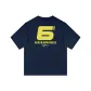 Navy Blue with Yellow Print