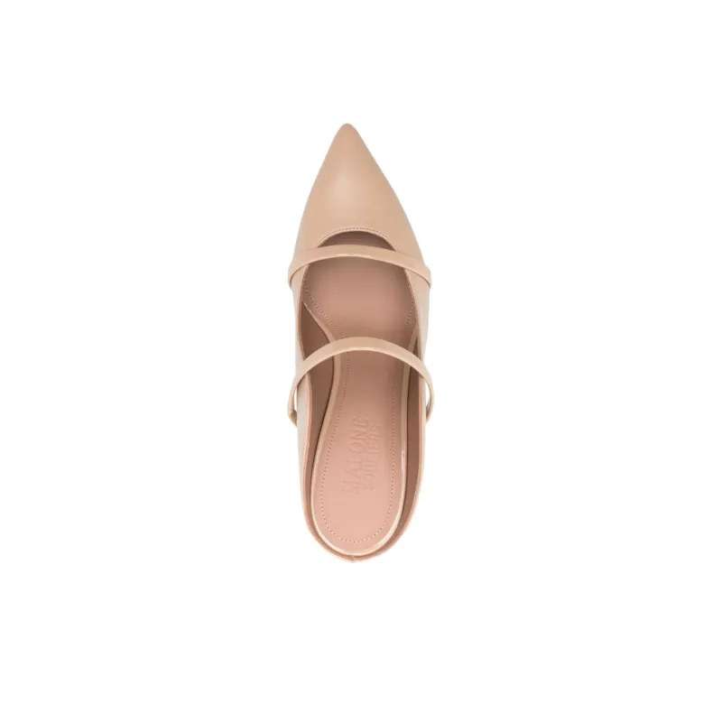 Malone Souliers Maureen Wrap toe Slippers Women's Beige-4