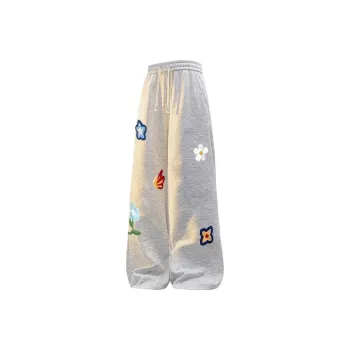 T IRA Knitted Sweatpants Unisex White Heather Gray